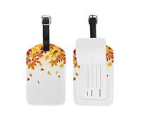Travel Luggage Tag Falling Leaf Suitcase Baggage Tag Leather 1 Piece