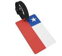 Travel Luggage Tags - Flag of Chile Suitcase Baggage Labels for Easy Bag Identification - Personalized Bag Name Tags