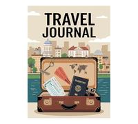 Travel Magazine Notebook for Men, Travel Magazine Laminated Cover Thick Writing with Elastic Strap - Multipurpose Notepad for Handwritten Records Glued
