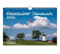 Travel Magic Denmark DIN A4 Calendar for 2026 Copenhagen Travel Country - Contents: 1 x Calendar, 1 x Christmas Pendant, 1 x Greeting Tag (Total 3 Pieces)