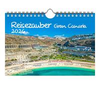 Travel Magic Gran Canaria DIN A5 Calendar for 2026 Canary Islands Holiday Beach - Contents: 1 x Calendar, 1 x Christmas Pendant, 1 x Greeting Tag (Total 3 Pieces)