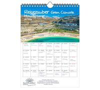 Travel Magic Gran Canaria Planner, DIN A4 Calendar for 2026, Canary Islands, Holiday, Beach, Contents: 1 x Calendar, 1 x Christmas Pendant, 1 x Greeting Tag (Total 3 Pieces)