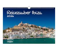 Travel Magic Ibiza DIN A3 Calendar for 2026 Eivissa Holiday Mediterranean Spain Gift Set Contents: 1 x Calendar, 1 x Christmas Pendant (2 Pieces)