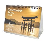 Travel Magic Japan DIN A5 Desk Calendar for 2026 Japan Tokyo City Travel Country - Contents: 1 x Calendar, 1 x Christmas Pendant, 1 x Greeting Tag (Total 3 Pieces)