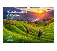 Travel Magic Vietnam DIN A3 Calendar for 2026 Hanoi Country - Set Contents: 1 x Calendar, 1 x Christmas Pendant, 1 x Greeting Tag (Total 3 Pieces)