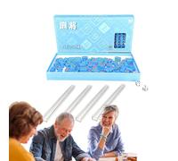 Travel Mahjong Game Set, Mahjong Set - Mahjong Set | Mahjong Family Council Game for Adults | Portable Outdoor Travel & Small Chinese & Fun