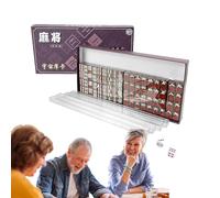 Travel Mahjong Game Set, Mahjong Set - Mahjong Set | Mahjong Family Council Game for Adults | Portable Outdoor Travel & Small Chinese & Fun
