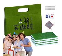Travel Mahjong Set, Mahjong Tile Set Small, Tablecloth, Carry Bag | Family Mahjong Game for Friend's Night Game, Holiday Birthday