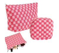 Travel Make up Bag,2 PCS Makeup Bag Small Period Bag, First Period Kit for Girls,Mini Makeup Pouch Portable Pouch with Zipper Sanitary Pads Bags for Purse First Women(Pink)