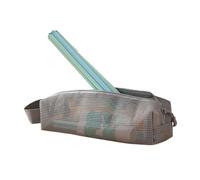 Travel Makeup Bag | 23 x 6.5 x 5.5 cm Portable Toothpaste Case | Breathable Network Clutch Bags for Holidays, Cruise, Gym, Plane and Bathroom, gray, see description, See description
