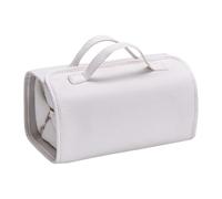 Travel Makeup Bag - 4 Compartments Makeup Travel Organizer | Detachable Transparent Toiletry Bag | Roll Up Large Capacity Compact Waterproof Foldable Cosmetic Bag, Creamy, Consulte la descripción, See