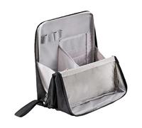 Travel Makeup Bag | 9.06 Inch Cosmetic Bag | Hairdressing Tool Organizer | BASSE INSTRADE OXFORD INSTROFORD with 23 cm Compartments Stable and Lightweight for Dos, Black, Please refer to the