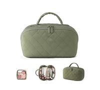 Travel Makeup Bag for Woman, 180° Lay-Flat Design, Triple-Proof Interior, Machine Washable, Large Capacity Travel Makeup Organizer, for Women's Day, Valentine's Day