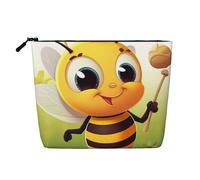 Travel Makeup Bag for Women Large Capacity Cosmetic Bags Waterproof Portable Toiletry Bag Honey Bee Make Up Bags with Zipper Aesthetic Makeup Organizer for Ladies Gift