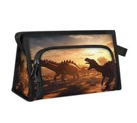 Travel Makeup Bag for Women Men Antiquity Forest Animal Dinosaur Cosmetic Wash Pouch Bag Toiletry Toiletries Shower Bag Organizer