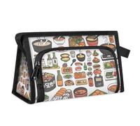 Travel Makeup Bag for Women Men Cute Japan Food Cosmetic Wash Pouch Bag Toiletry Toiletries Shower Bag Organizer