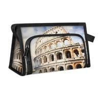 Travel Makeup Bag for Women Men Europe City Roman Scenery Cosmetic Wash Pouch Bag Toiletry Toiletries Shower Bag Organizer