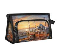 Travel Makeup Bag for Women Men Europe City Scenery Cosmetic Wash Pouch Bag Toiletry Toiletries Shower Bag Organizer