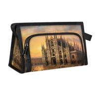 Travel Makeup Bag for Women Men Europe City Scenery Theme Cosmetic Wash Pouch Bag Toiletry Toiletries Shower Bag Organizer