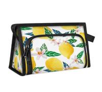 Travel Makeup Bag for Women Men Flower Lemon Cosmetic Wash Pouch Bag Toiletry Toiletries Shower Bag Organizer