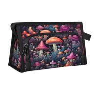 Travel Makeup Bag for Women Men Flower Plants Mushroom Cosmetic Wash Pouch Bag Toiletry Toiletries Shower Bag Organizer