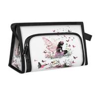 Travel Makeup Bag for Women Men Flowers Fairy Butterflies Cosmetic Wash Pouch Bag Toiletry Toiletries Shower Bag Organizer
