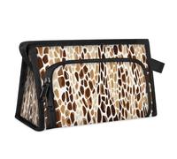 Travel Makeup Bag for Women Men Giraffe Skin Pattern Cosmetic Wash Pouch Bag Toiletry Toiletries Shower Bag Organizer
