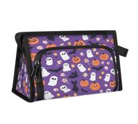 Travel Makeup Bag for Women Men Halloween Ghosts Pumpkins Cosmetic Wash Pouch Bag Toiletry Toiletries Shower Bag Organizer