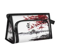 Travel Makeup Bag for Women Men Japan Art Painting Cosmetic Wash Pouch Bag Toiletry Toiletries Shower Bag Organizer