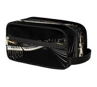 Travel Makeup Bag for Women Men Kids Girls Boys Art Piano Musical Notes Wash Pouch Bag Toiletry Cosmetic Toiletries Organizer Shower Bag