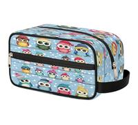 Travel Makeup Bag for Women Men Kids Girls Boys Cartoon Owls Wash Pouch Bag Toiletry Cosmetic Toiletries Organizer Shower Bag