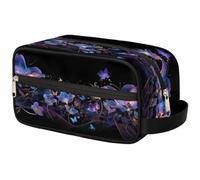 Travel Makeup Bag for Women Men Kids Girls Boys Colorful Flowers Butterfly Wash Pouch Bag Toiletry Cosmetic Toiletries Organizer Shower Bag