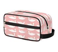 Travel Makeup Bag for Women Men Kids Girls Boys Cute White Swans Wash Pouch Bag Toiletry Cosmetic Toiletries Organizer Shower Bag
