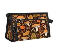 Travel Makeup Bag for Women Men Plants Leaves Mushroom Cosmetic Wash Pouch Bag Toiletry Toiletries Shower Bag Organizer