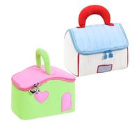Travel Makeup Bag, House Shape Cosmetic Organizer, Toiletry Storage Pouch, 7.87 Inches Zipper Compartment Design, Portable Handheld Handle for Road Trip, Business, Gym, Commute Use