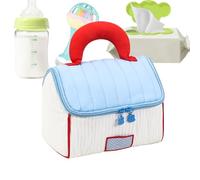 Travel Makeup Bag | House Shaped Cosmetic Organizer - Multi-Compartment Bag for Travel, Bathroom, Sport, Travel and Vanity, Sky Blue, Se référer au descriptif, Refer to description