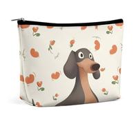 Travel Makeup Bag Large Capacity Cosmetic Bags for Women Waterproof Portable Cosmetic Bag Storage Bag I Love My Dog Dachshunds Printed Toiletry Bag, I Love My Dog Dachshunds, One Size