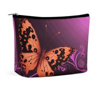 Travel Makeup Bag Large Capacity Cosmetic Bags for Women Waterproof Portable Cosmetic Bag Storage Bag Piano Music Symbol Printed Toiletry Bag, Nice Butterfly, One Size