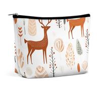Travel Makeup Bag Large Capacity Cosmetic Bags for Women Waterproof Portable Cosmetic Bag Storage Bag Green And Orange Dinosaur Printed Toiletry Bag, Atmospheric Animals, One Size
