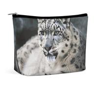 Travel Makeup Bag Large Capacity Cosmetic Bags for Women Waterproof Portable Cosmetic Bag Storage Bag Tropical Floral Leaves Printed Toiletry Bag, Snow Leopard, One Size