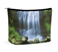 Travel Makeup Bag Large Capacity Cosmetic Bags for Women Waterproof Portable Cosmetic Bag Storage Bag Sunshine Sunflower Printed Toiletry Bag, Waterfall Flowing Down, One Size