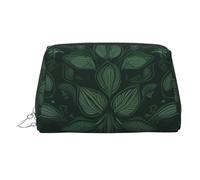 Travel Makeup Bag Large Capacity Cosmetic Bags Waterproof Portable Toiletry Bag Hunter Green Floral Petals Pattern Make Up Bags with Zipper Aesthetic Makeup Case Organizer for Women, Silver, One Size