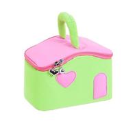 Travel Makeup Bag - Makeup Case with House Shape for Women, Portable Cosmetic and Toiletry Organizer for Travel, Events, Work, Sport, Gym, Women and Girls, green, Consulte la descripción, See