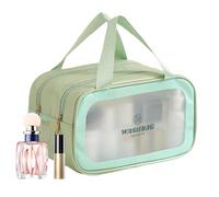 Travel Makeup Bag,Makeup Organizer Dry Wet Separate Travel Storage Bag - Shampoo Pouch Cosmetic Pack with Handles for Outdoor Vacation Camping, Green, Refer to description, Unisex