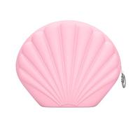 Travel Makeup Bag, Portable Case Design with Zip - Extra Wide Opening Silicone Cosmetic Bag | For Women Girls Toiletries Jewellery Mirror, pink, see description, See description
