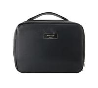 Travel Makeup Bag Portable Cosmetic Bag with Makeup Brush Organiser Large Capacity Make up Case Water-Resistant Toiletry Bag for Women Flat Lay Vanity Bags Travel Essentials - Large Black