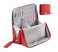 Travel Makeup Bag, Portable Large Capacity Vertical Cosmetic Organizer - Beauty Accessories And Utensils for Makeup Base, Lipstick, Shadows, Sunscreen, Red wine, Consulte la descripción, See