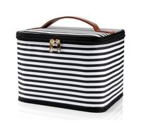 Travel Makeup Bag Set - Large Capacity Cosmetic Bags, Compartment Organizer, Waterproof Vegån Leathêr Handled Pouches | Portable Toiletry Storage for Women Skincare įals Travel Use