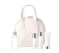 Travel Makeup Bag, Travel Bag with Large Capacity, Cosmetic Bag, Multi-Purpose Lightweight Travel Toiletry Bag, Portable Cosmetic Bag for Business Trips in the Gym, Creamy, see description, See