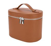 Travel Makeup Bag - Travel Cosmetic Bag | PU Leather Waterproof Organizer Zipper Pouches Vanity Tote for Jewelry Toiletry Beach Girls Train Car Bathroom Packing